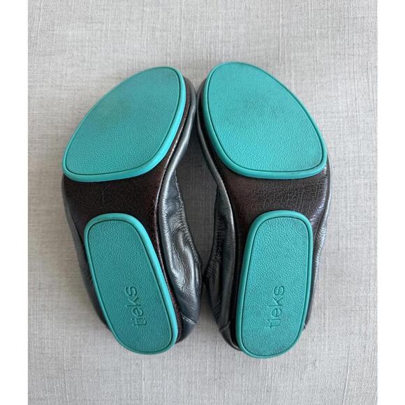 Tieks by Gavrieli Ballet Flats Metallic Pewter Leather Size 9 - Picture 5 of 5